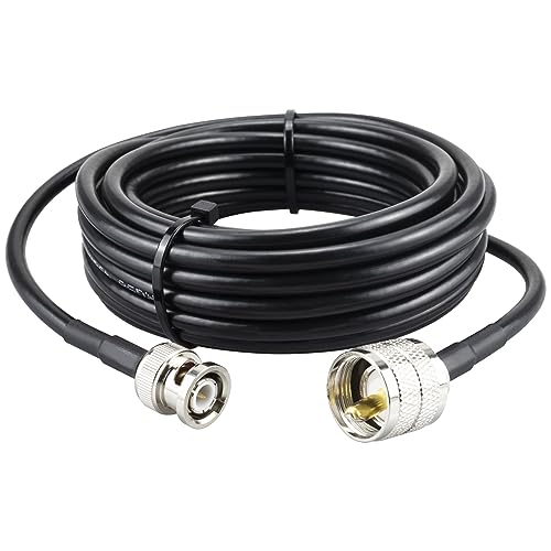 Câble BNC vers UHF 5m RG58 50 ohms pour antenne CB et talkie-walkie