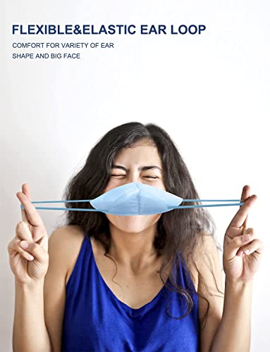 Huheta Kn95 Face Mask 60 Pack, 5-Ply Breathable & Comfortable Safety Mask, Filter Efficiency≥95%, Protective Cup Dust Masks Against Pm2.5 - Individually Wrapped (Multicolored Mask) #TOP6
