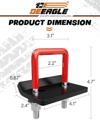 Image of DEEAGLE Hitch Tightener Anti Rattle Stabilizer for 1.25 inch to 2 inch Trailer Hitches Reduce Movement On Hitch Mount Cargo Carrier Bike Rack Boat, RV Accessories, Red & Black