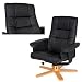 TecTake Sillón de Relax con Puff TV Reclinable con eascabel Polipiel -...