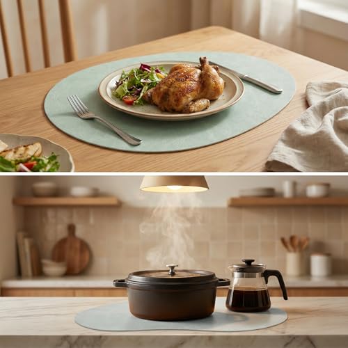 Set de table cuir ovale chic et lavable pour sublimer vos dîners