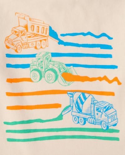 The Children's Place,Baby Boys,and Toddler Short Sleeve Graphic T-Shirts,5-Pack,Dirt/Construction/Crush It,4 Years — view 2