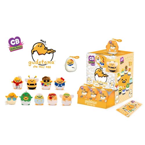 Mystery Mini Gudetama Cutie Beans Stuffed Egg Plush Toy Clip-On Toys Series 3