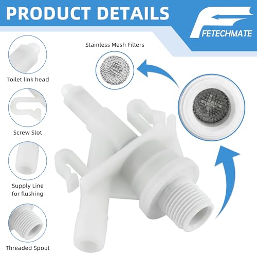 image for Fetechmate 385311641 RV Toilet Valve Kit with 385311658 Flush Ball Sea