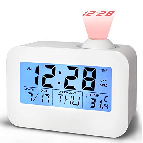 Alarm Clocks for Bedrooms, DANGSHAN Cool Digital Snooze Projection Alarm Clock with 3.5