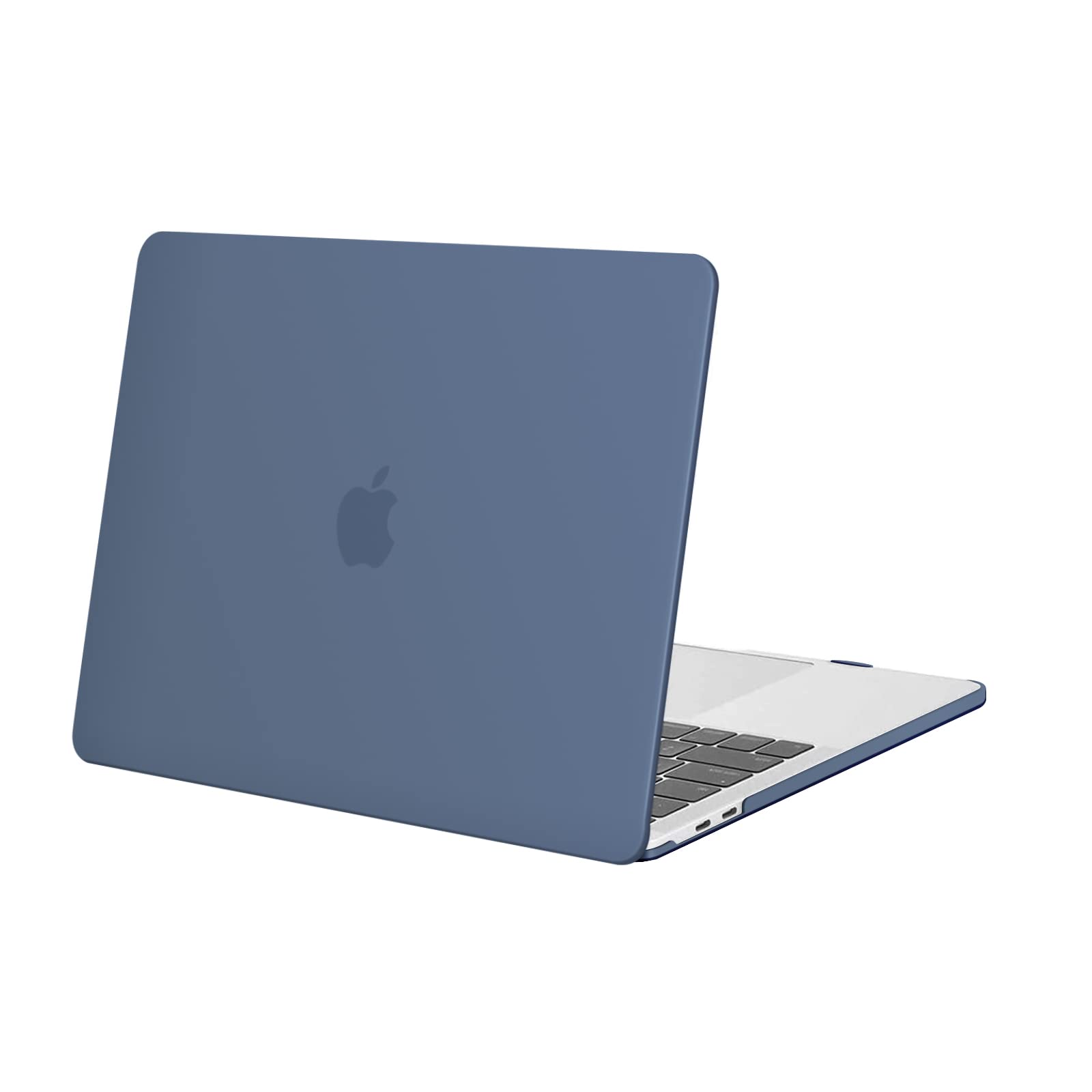 MOSISO Kompatibel mit MacBook Pro 13 Zoll Hülle 2026 2025 2024-2016 M2 M1 A2338 A2289 A2251 A2159 A1989 A1706 A1708 mit/ohne Touch Bar, Kunststoff Hartschale für MacBook Pro 13 Hülle, Stahlblau