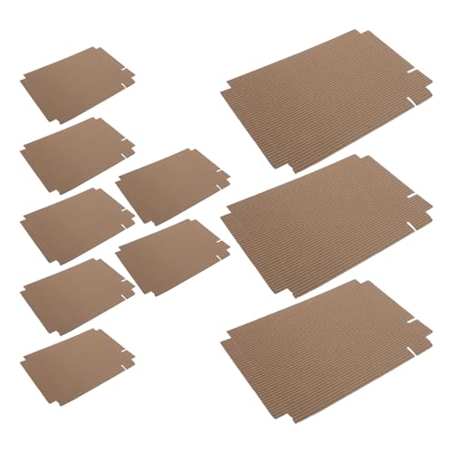 ibasenice Lot de 100 Tapis Ondulés en Papier 31 X 21 Cm pour Terrarium à Reptiles, Doublure Absorbante en Carton Ondulé pour Cage à Reptiles, Revêtement Substrat Hygiénique pour Habitat