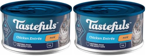 Image of Blue Buffalo Tastefuls Natural Pate Wet Cat Food,Chicken Entree 3-oz cans,(Pack of 48)