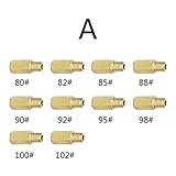 Leicht zu ersetzen RuiPingRuiLaias Dauerhaft Packung mit 10 Stück Hauptdüse for Keihin FCR OKO KOSO PE PWK Vergaser Hexagon Motorrad Haupt Injektor-Düsen Vergaser Hauptdüse (Color : A)