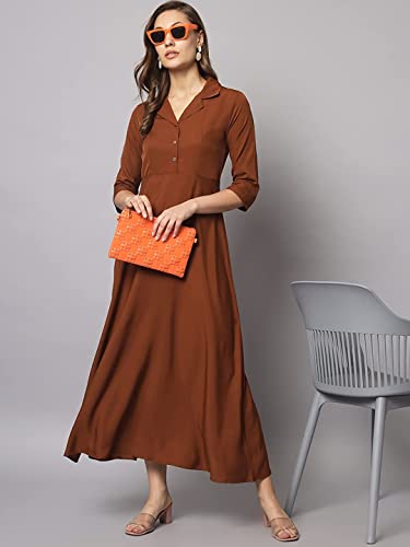 KAPSMAA CREATION brown dress – image 2