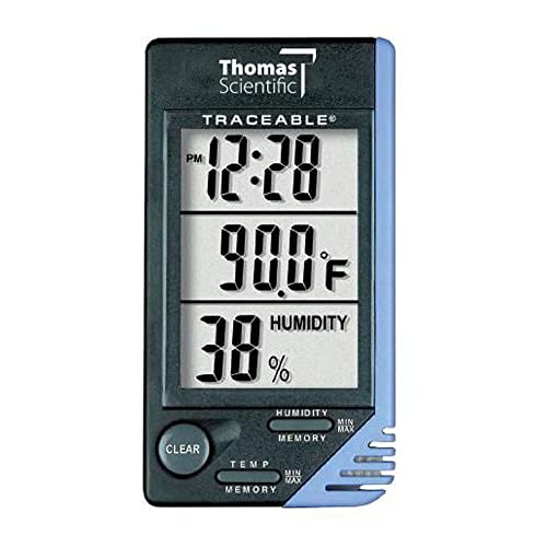 Thomas 4040 Traceable Thermometer/Clock, +/- 1 degree C Accuracy