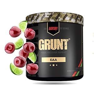 REDCON1 Grunt EAAs, Cherry Lime – Sugar Free, Keto Friendly Essential Amino Acids – Post Workout Powder Containing 9…