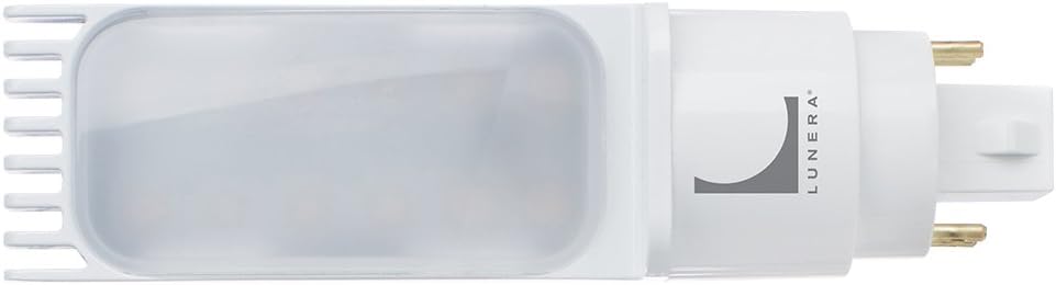 Lunera G24Q 4-Pin Horizontal CFL LED Light Bulb, 11W, 1445 Lumen, 3500K CCT, Ballast Driven, 4th Generation, Plug-and-Play 4-Pin Compact Fluorescent Lamp Replacement