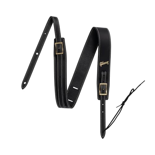 Gibson The Troubadour Sangle de guitare Noir, noir, réglable