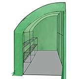 Strong Camel New Large Lean to Walk-in Wall Mounted Greenhouse 10x5x7'H w 3 Tiers/6 Shelves Gardening (Green)