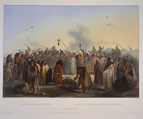 Impression d'art Karl Bodmer pour Décoration Chambre | Poster Vintage Scalp Dance 60x90