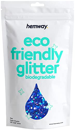 Eco Friendly Biodegradable Glitter, Sapphire Blue Holographic, Super Chunky (1/8" 0.125" 3mm)