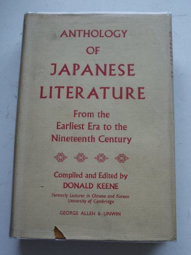 Anthology of Japanese literature : from the ear... B0026P92YW Book Cover