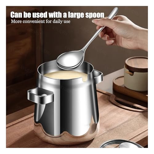 Olla de acero inoxidable con tamiz de alta resistencia para grasa de cocina 7