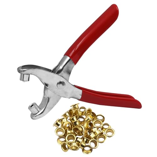 JDNH Heavy Duty Leather Punching Pliers Carbon Steel Leathercraft Hole Puncher For Belts Making Metal Grommets Paper Craft Leather Pliers