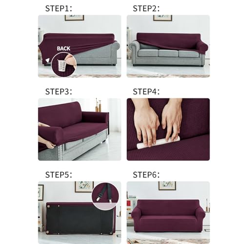 Housse canapé imperméable et extensible 2 3 places pour protection de salon durable - 7