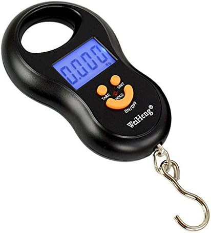 WiseField 110lb 50kg Electronic Digital Fish Luggage Hanging Hook Scale with Backlit Display