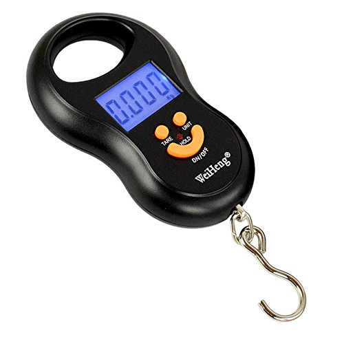 Wisefield 110Lb 50Kg Electronic Digital Fish Luggage Hanging Hook Scale With Backlit Display #TOP2