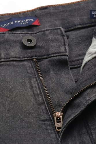 Image of Louis Philippe Men's Regular Fit Stretch Fabric for Comfort Premium Wash Aesthetic Authentic Twill and Durable Jeans