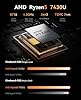 Mini PC 32 Go DDR4 1 to SSD, AMD Ryzen 5 7430U(Jusqu'à 4,3 GHz, 6C/12T) Micro Ordinateur Bureau, Radeon RX Vega 7 PC pour Bureau/Home Cinéma/Réunion/Affaires/Voyage【WiFi 6/Buetooth 5,2/DP+HDMI/USB-C】