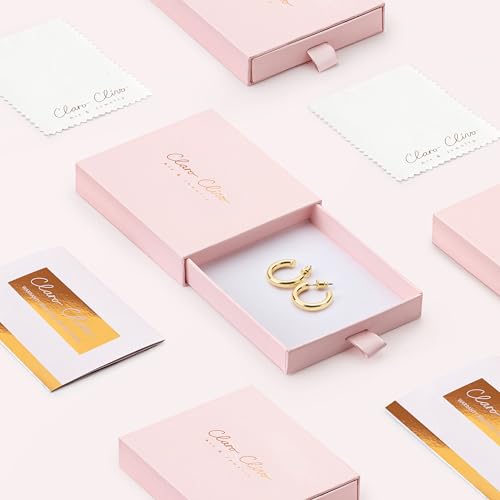 14K Gold-Plated, Lightweight, Open Hoop Earrings For Women4