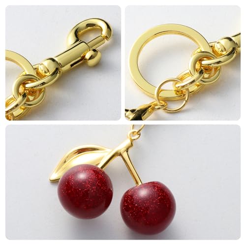 HIRESC Cherry Bag Charms Keychains Gifts for Women Girls - image 2