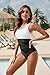 Blooming Jelly Women's Sexy One Piece Bathing Suits One Shoulder Swimsuits Slimming Mesh Swimwear (Large, Black and White)