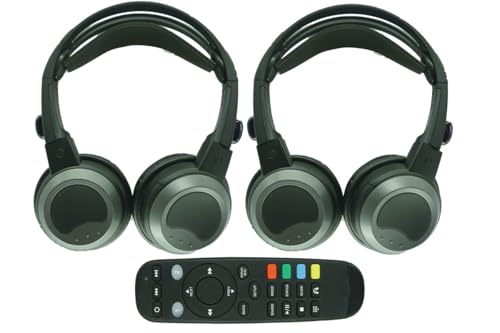 Easytry123, 2 Headphones for Chrysler (Town and Country£ Pacifica Voyager (Grand Voage£300C UConnect VES UCONNECT Audio System withRemote