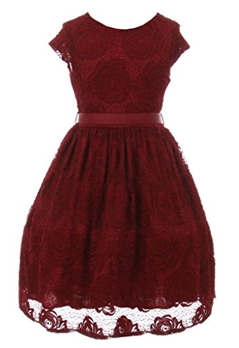 iGirlDress Little Girls Floral Design Lace Easter/Spring Dress Sizes 2-162