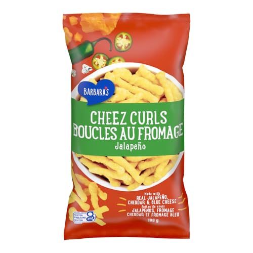 Barbara's Jalapeño Cheez Curls, vrai fromage, sans gluten, 198g