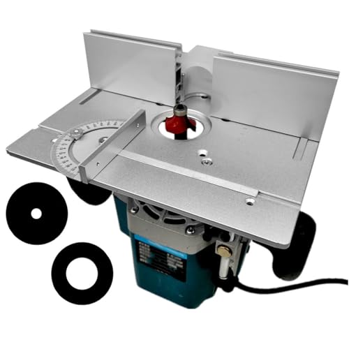 Plaque Table Defonceuse en Alliage D'Aluminium,Défonceuse Sur Table Universel avec échelle, Plaque de Base for Menuiserie, Affleureuse