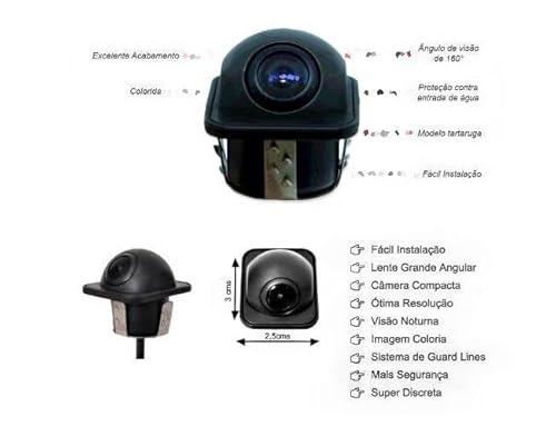 Camera de ré tartaruga colorida visão noturna GM Onix Prisma