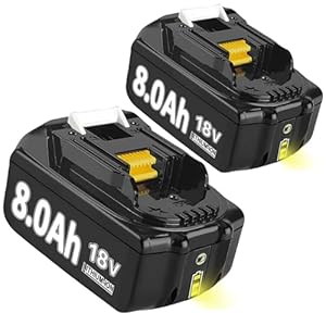2X 8.0Ah 18V Ersatzakku für makita BL1860B BL1860 BL1840 BL1830 BL1815 BL1860B BL1850B BL1835 BL1845 BL1850 194205-3 LXT-400 with LED Werkzeugakku