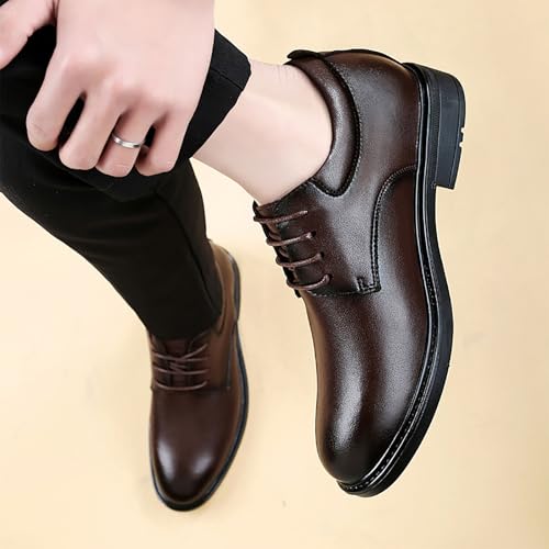 Men's Comfortable Wide Width Casual Dress Shoes, Leather Big Wide Feet Perfect for Business Casual, Daily Wear & Special Occasions3