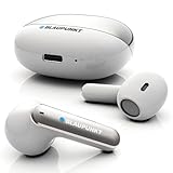 Blaupunkt BTW100 KHROME Bassbuds Truly Wireless Bluetooth Earbuds I HD Sound I Gaming Mode I Low Latency I 30H Playtime* I TurboVolt Charging I BT Version 5.3 I Intuitive Touch Controls (White)