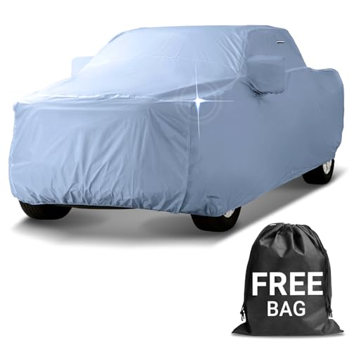 Image of iCarCover 100-Layer Premium Truck Car Cover Waterproof All Weather, Rain Snow UV Protection Full Car Covers, F-250 350 450, Ram 2500, Silverado Sierra 2500HD 3500HD, Size T74 (See Size Chart)