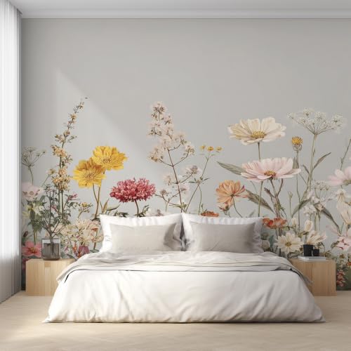 Fresque murale intissée et panoramique floral premium