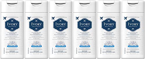 Ivory Free & Gentle Cleanse & Nourish Body Wash, Pear & Sandalwood Scent, Travel Size, 3 Fluid Ounce (Pack of 6)