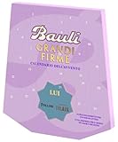 BauIi Grandi Firme Calendario dell'Avvento LUI con Cioccolatini al Latte, Nocciola, Pistacchio e Caramello 175g