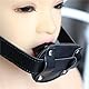 Dildo Knebel mit Schloss Knebel Mund SM Realistische Silikon Penis Knebel Einstellbare Bondage Penis Knebel Lederriemen SM Anal Dildo Sex Spielzeug für Paare