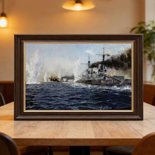 Claus Bergen Bataille du Jutland tableau art sur toile tendue - 6