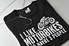 Getting Shirty I Like Motorbikes and Maybe 3 People Motorcycle Slogan T-Shirt (UK, Alpha, XXL, Regular, Regular, Black) #2