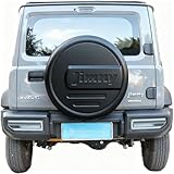 VMOILN スペアタイヤカバー スズキジムニー JB64 Sierra JB74W 16 インチリアスペアタイヤカバー ハードタイヤカバー 耐候性交換用タイヤカバー(マットブラック）