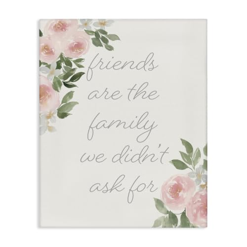 Stupell Industries Friends Are Family Floral, 24 x 30 Inch Canvas Wall Art