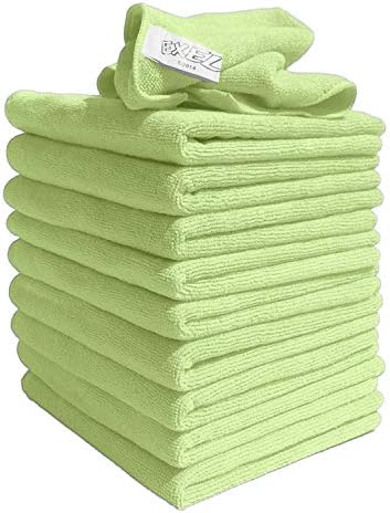 Exel 1 x Supercloth Medium Duty Microfibre Cloth ideal for Home, Car or Garden Pack of 10 Cloths - Green